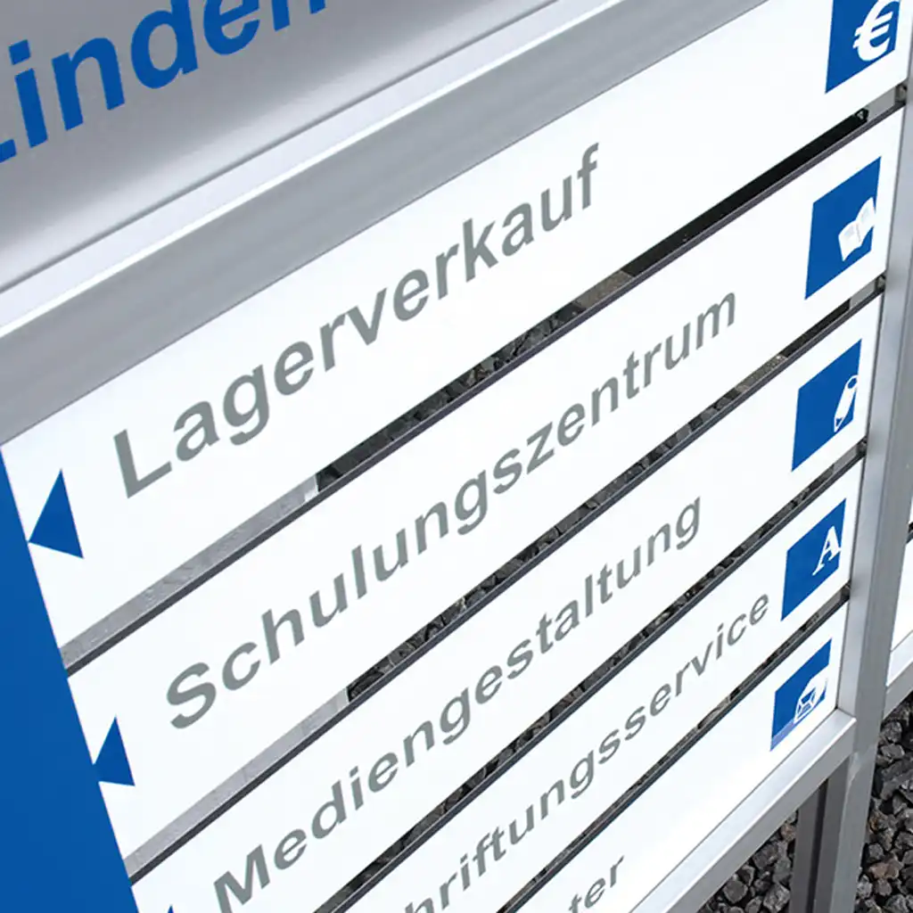 Hinweisschilder und Leitsysteme Hinweisschilder und Leitsysteme